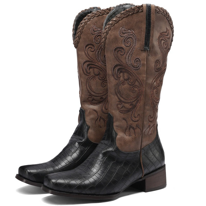 Western Cowboy Boot Leather Boots New Men'S Boots Women's Boots40-48