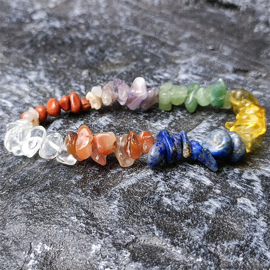 11pcs/Set Natural Healing Crystal Stone Chakras Bracelet Quartz Mineral Ornaments Crafts