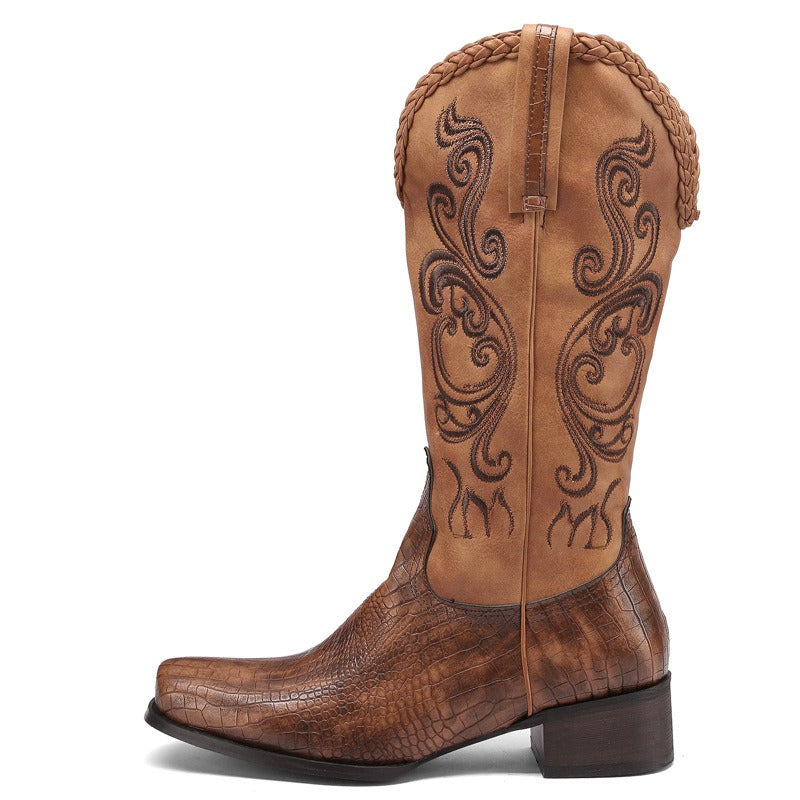 Western Cowboy Boot Leather Boots New Men'S Boots Women's Boots40-48