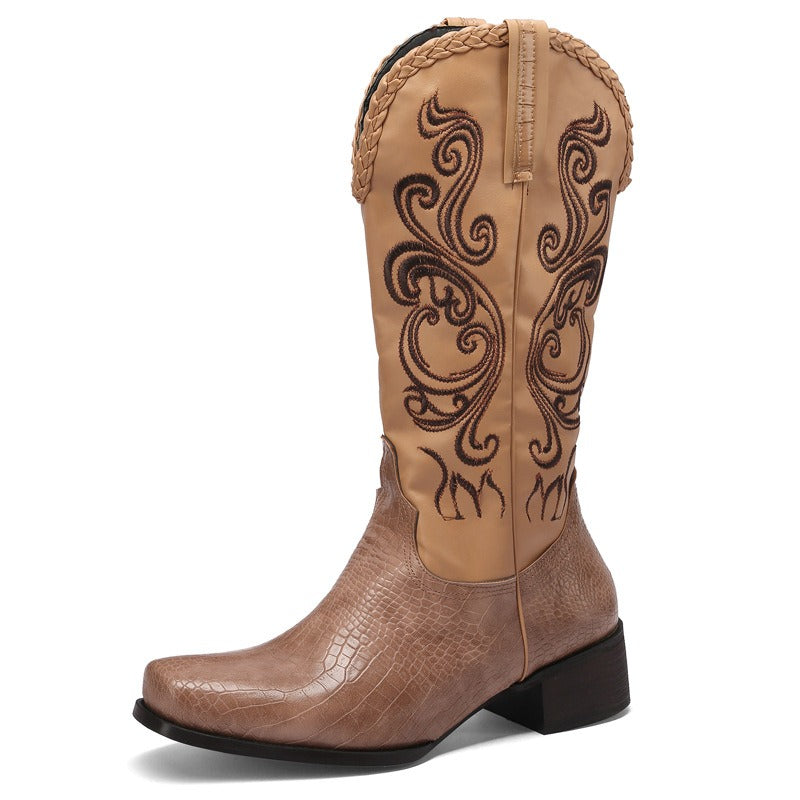 Western Cowboy Boot Leather Boots New Men'S Boots Women's Boots40-48