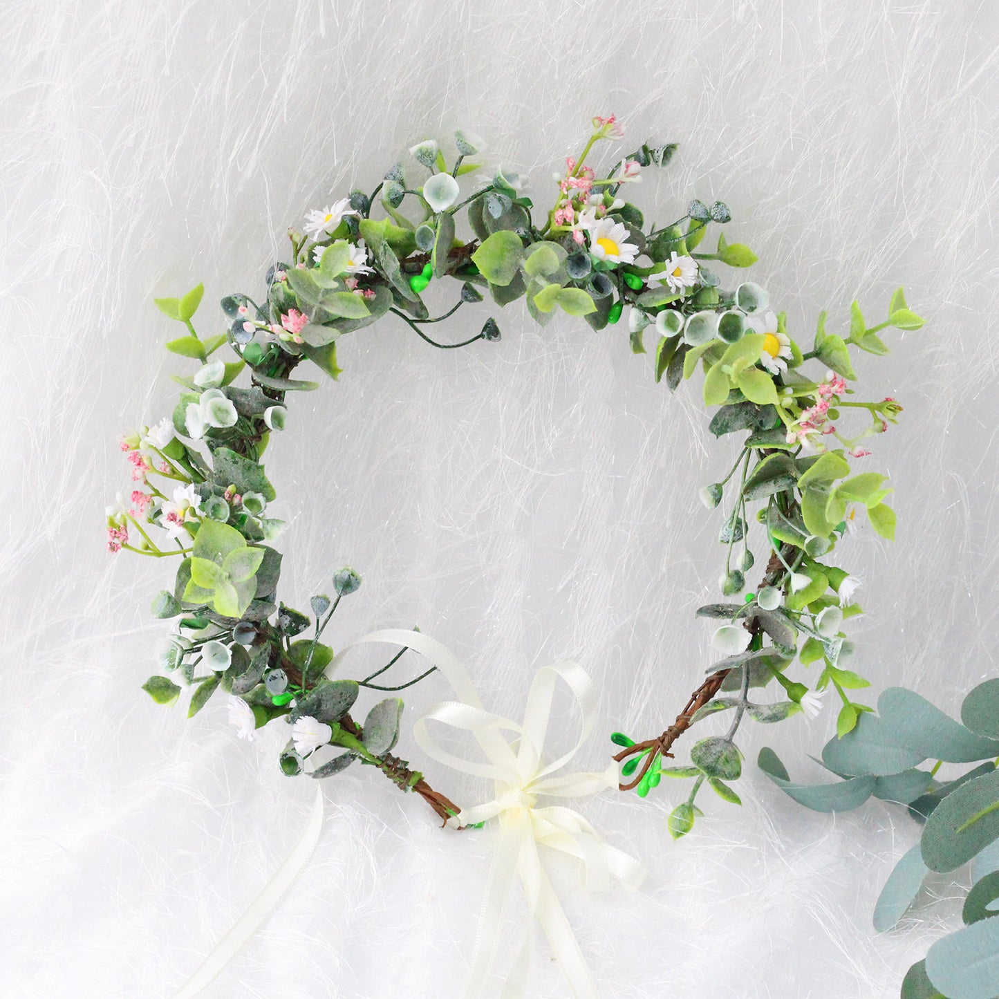 Fresh daisy garland simulated green plant headband children's headband