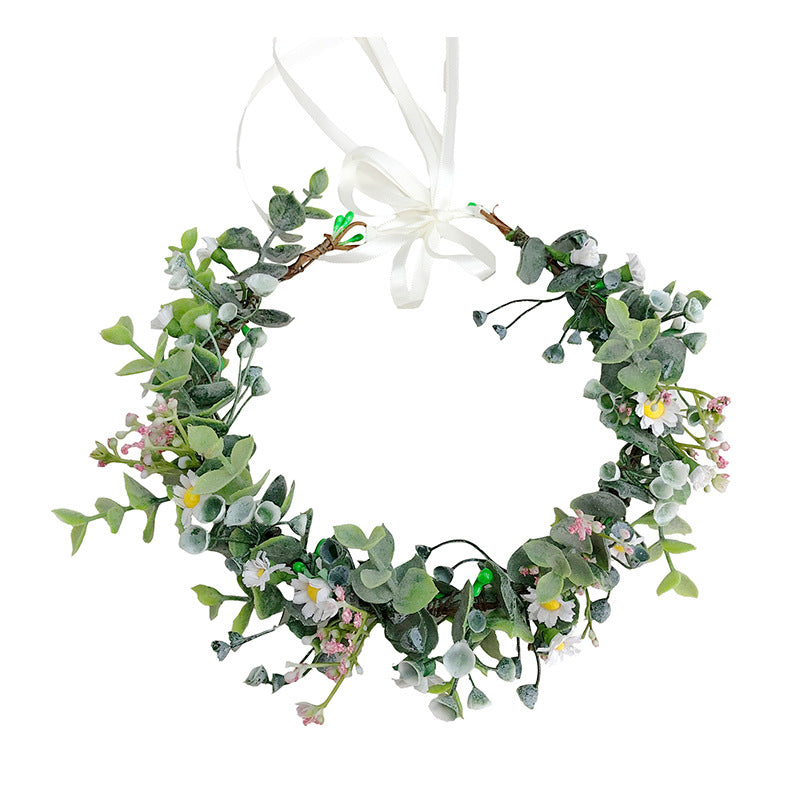 Fresh daisy garland simulated green plant headband children's headband