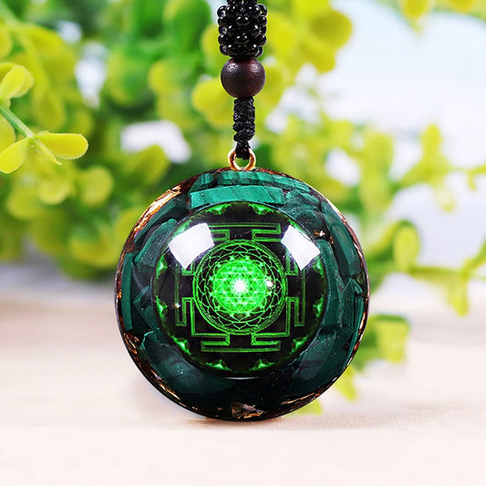 Orgonite Pendant Quartz Chakra Necklace For Women Men EMF Radiation Protection Healing Crystal Jewelry Gift